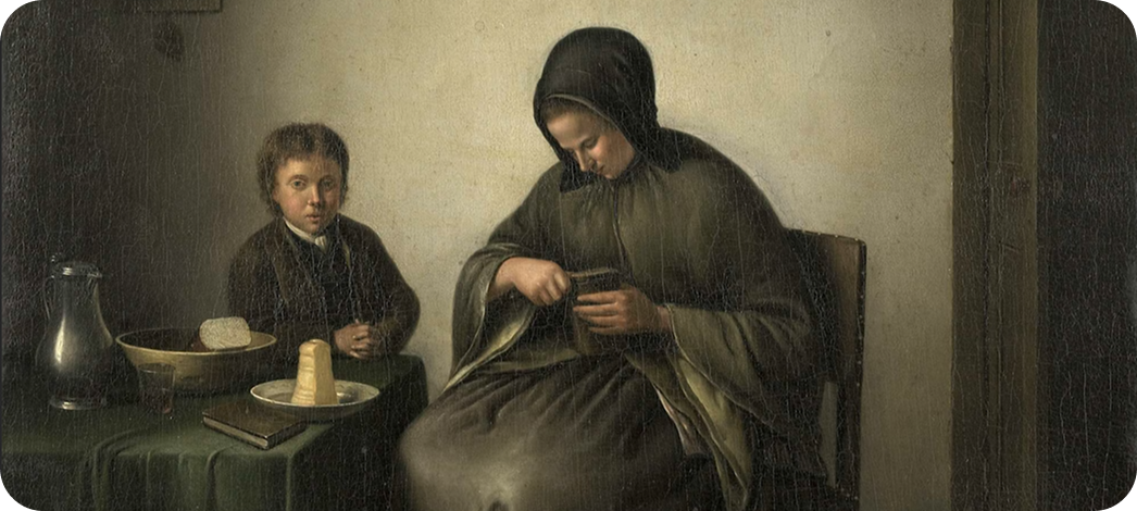 Woman Slicing Bread
